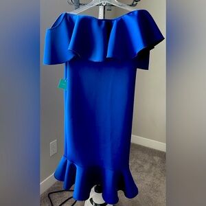 Plus Size Maternity Blue Dress for Shower, Gender Reveal or Fabulous Event
